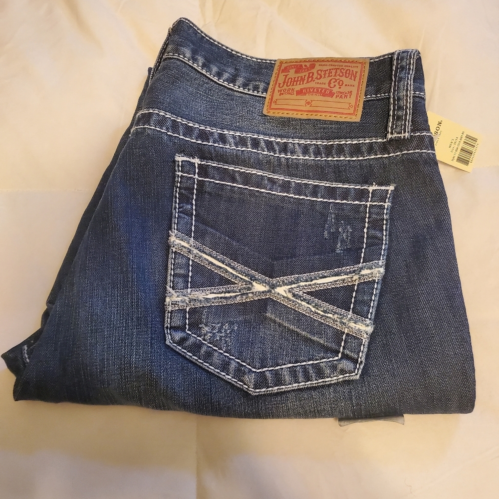 Men's Stetson Jeans. 1014 Rocker Boot Leg. W36 L34. Brand New with tags